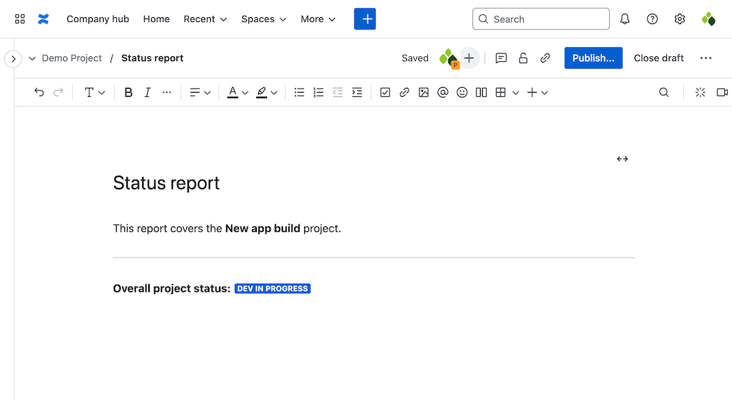 Issue data is rendered inline so it's indistinguishable from surrounding content