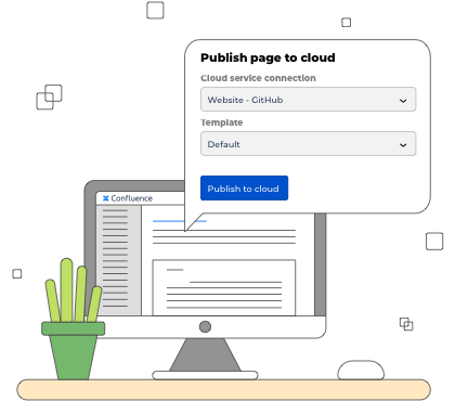 Publish to Cloud publish dialog with cloud service and template selection