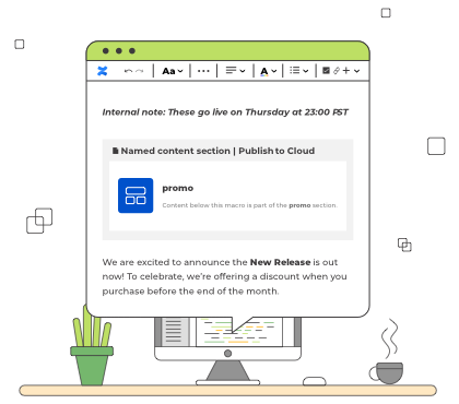 Publish to Cloud page metadata and named content section macros